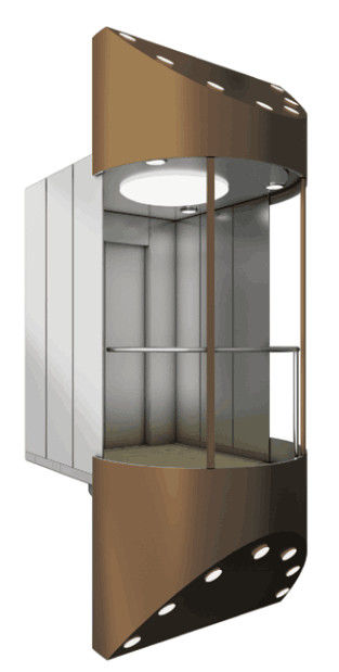 Glass Observation Elevator Machine Room / Machine Room Less